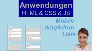 Mobile Drag & Drop Liste mit HTML, CSS und JavaScript