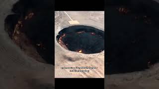 A Crazy Trip Through the Door to Hell Darvaza Gas Crater #shorts #earthdelights #doortohell