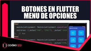 Como hacer botones en #Flutter 3.0 | menu de opciones UI FLUTTER