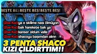 61 KİLL 3 PENTA SHACO !! KIZ ÇILDIRDI OYUN OYNATMADIM !! | Ogün Demirci