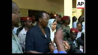 President Idriss Deby votes in presidential elections