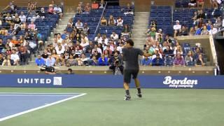 Roger Federer Forehand and Backhand (Slice and Topspin) Perfection Front Row US Open 2011 (HD)