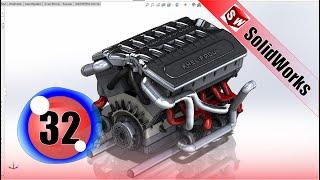 Solidworks tutorial  V12 engine | Ep 32 Full HD 