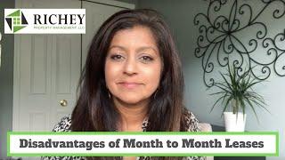 Disadvantages of a Month to Month Rental Lease Agreement (Avoiding vacancy)