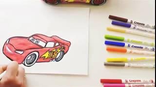 Рисуем Тачки Машинки Молния Маквин Drawing Cars 3 Lightning McQueen for kids Cars DISNEY PIXAR