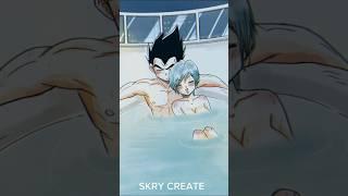 Vegeta and bulma bathing ||[Dragon Ball characters in cutest fusion mode#shorts#fypシ゚