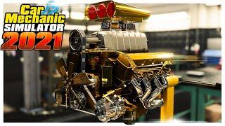 A GOLD Engine Made for a KING // Car Mechanic Simulator 2021 Gameplay