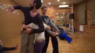 Contact Improvisation, trio: Sasha Dodo, Sveta Bird, Igor Halizev
