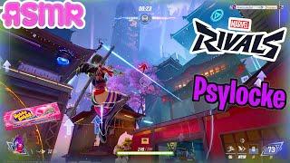 ASMR Gaming  Marvel Rivals Psylocke Relaxing Gum Chewing + Controller Sounds Whispering  