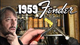 1959 FENDER CHAMP 5F1 Guitar Amp Repair, Restoration & Demo
