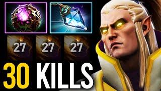 MAX LEVEL INVOKER OCTARIN CORE + SPELL PRISM | EPIC 30 KILLS GAME | Dota 2 Invoker