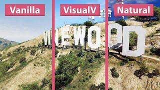 GTA 5 – Vanilla vs. VisualV vs. NaturalVision Photorealistic Graphics Mod Comparison