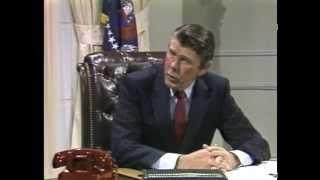 Johnny Carson as Reagan, a "Who's On First" spoof