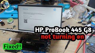 HP ProBook 445 G8 not turning on | white and orange LED lights blinking fixed!!