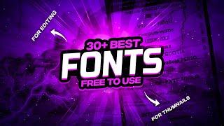 Best 30+ Gaming Fonts Pack Free Download 2024 || Best Fonts For Thumbnails || Fonts For Pixellab