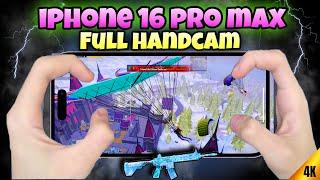 iPHONE 16 PRO MAX || FULL HANDCAM GAMEPLAY || PUBG TEST