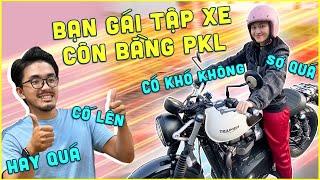 Huy tập lái xe phân khối lớn cho Ân | Huy Nè