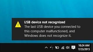 How to Fix USB Device Not Recognized in Windows 10/8.1/7