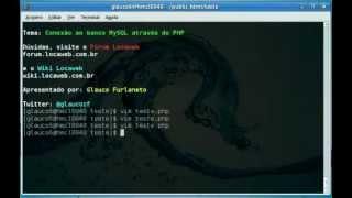 Glauco Furlaneto - Video [Locaweb - Como se conectar ao MySQL através do PHP]