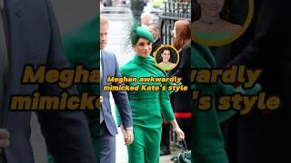 Meghan awkwardly mimicked Kate's style, but a small detail made her completely look like a fool!#fyp