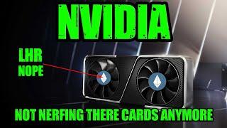 Nvidia LHR (Mining Nerf) But Not On There Own Cards?  WHAT!!!