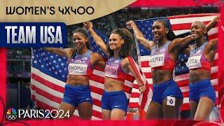 U.S. 4x400m relay team DOMINATES for gold medal in closing statement | Paris Olympics