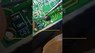 solder smd small transistor on board