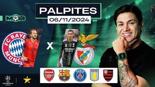 PALPITES DE FUTEBOL PARA O DIA 06 11 2024 + BILHETE PRONTO (QUARTOU NO MUNDO BET)