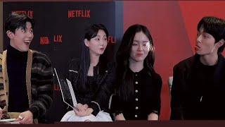 Just Yoon chan young teasing cho Yi hyun | interview | all of us are dead
