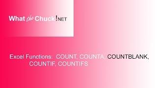Excel Functions: COUNT