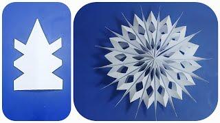 Christmas snowflake craft/Christmas ornaments/#craft #christmas #papercraft #artandcraft