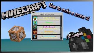 How to make a Server Gui *Improved* with Command blocks In Minecraft Bedrock Edition *1.17* Pt 1