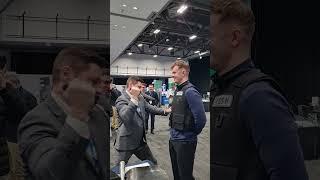 Young Man Takes a Stab at Safety—UK Style! #shorts #stabvests #bodyarmour #securityguard #security