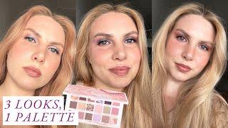 3 looks, 1 palette | Huda Beauty Rose Quartz