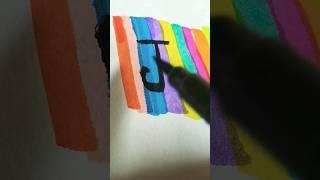 jaan write️ #rainbow #colourful #calligraphy #satisfying