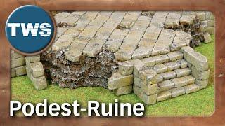 Tutorial: ruined platform for Frostgrave, Mordheim & fantasy tabletop games (terrain, XPS foam, TWS)