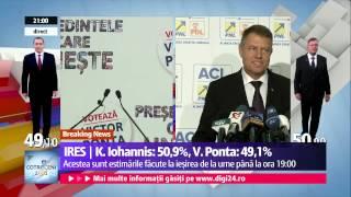 Rezultate alegeri prezidentiale 2014 / Klaus Iohannis presedinte