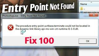 The procedure entry point ucrtbase.terminate could not be located in the dynamic link library api-ms