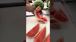 The knife for cutting watermelon looks really sharp