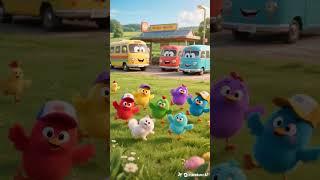 Dancing Baby Chicks & Cat with Talking Vans at the Countryside Terminal #shorts