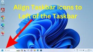 How to set Taskbar icons to the Left of the Taskbar