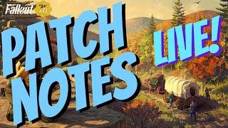 Fallout 76 Live Stream - Mid Season Patch Notes: Season 18