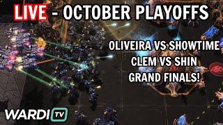 LIVE : WARDITV OCTOBER FINALS - CLEM VS SHIN | SHOWTIME VS OLIVEIRA [StarCraft 2]