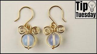 Spiral Wire Moonstone Earrings Tutorial