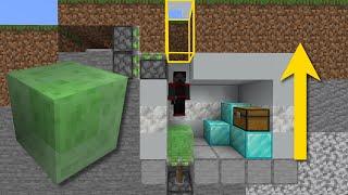 How To Make A Slime Block Launcher Entrance In Minecraft | Completely Hidden!