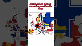 Nordic flag with Europe countries