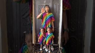 Sunday vlog..The twins rocking the Bubu gown mummy made for them #twins #fashion #viralshorts