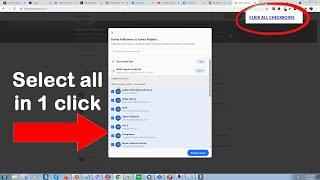 How to select all ticks in browser in one click