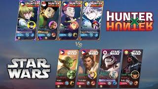 HUNTER x HUNTER vs STAR WARS! - BATTLE OF FAMOUS YOUTUBERS! (who will win?) - Mobile Legends