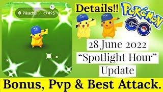 Next Spotlight Hour Update Pokemon go | TCG Hat Pikachu Spotlight Hour | Tcg Hat Pikachu Shiny